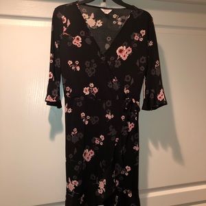 Candies Floral Wrap Dress